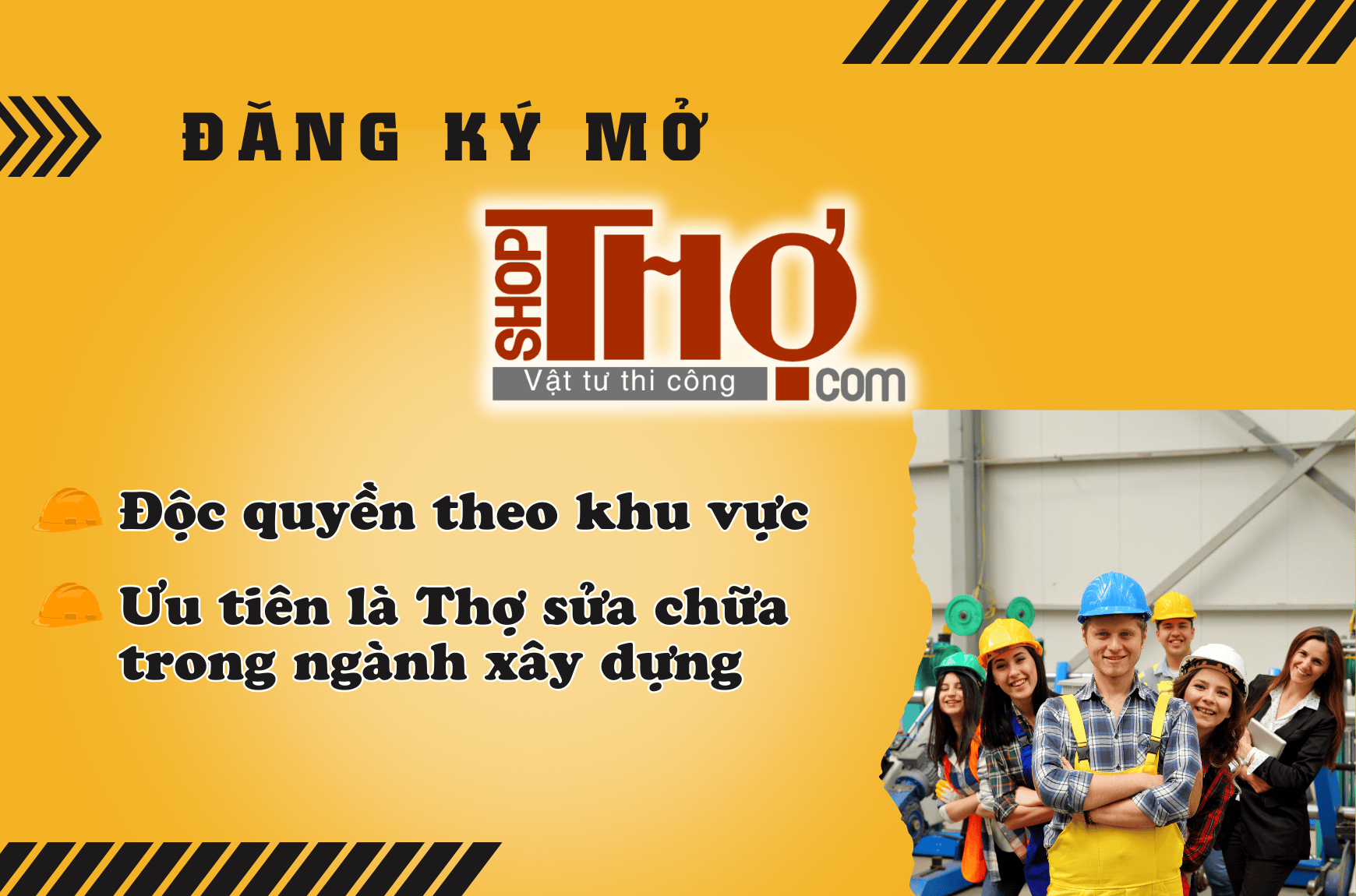 Đăng ký mở Shop Thợ